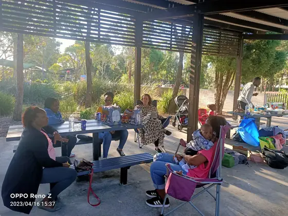 UKACA members and families at the community picnic in the park
